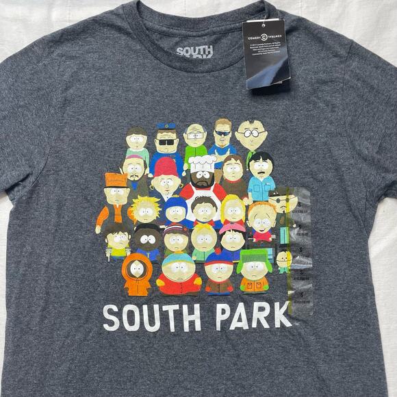 NWT South Park Gray T-Shirt Short Sleeve Size Small Athletic Fit - Picture 2 of 4